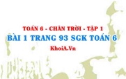 Bài 1 trang 93 SGK Toán 6 Tập 1 Chân trời sáng tạo